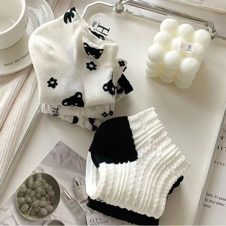 Korean Style Japanese Lace Socks For Girls Short Boat Socks